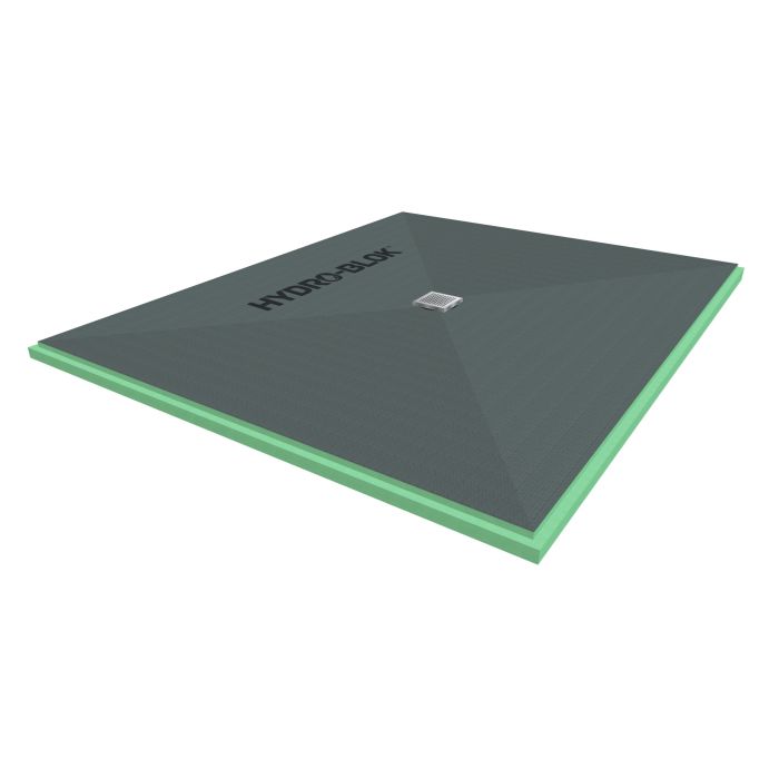 HYDRO-BLOK 3x6 SHOWER PAN W/DRAIN CENTER - Maline Tile