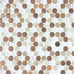 Vetro Round 3/4" Pennyround Auric Mix Textured