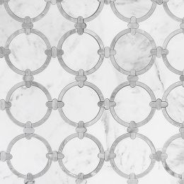 Eastern White Circles Waterjet Mosaic