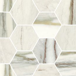 Galaxy 4" Hexagon Mosaic Polished Marble Emerald